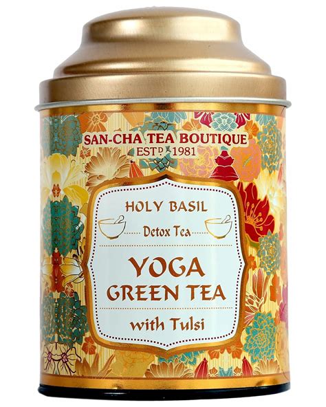 Sancha Tea Boutique, Yoga Tulsi Green Tea, 100g Loose Leaves ...