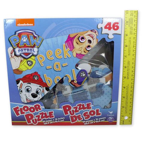 Paw Patrol Floor Puzzle Chase Marshal Skye Rubble Peek-A-Boo 46pc 24 ...