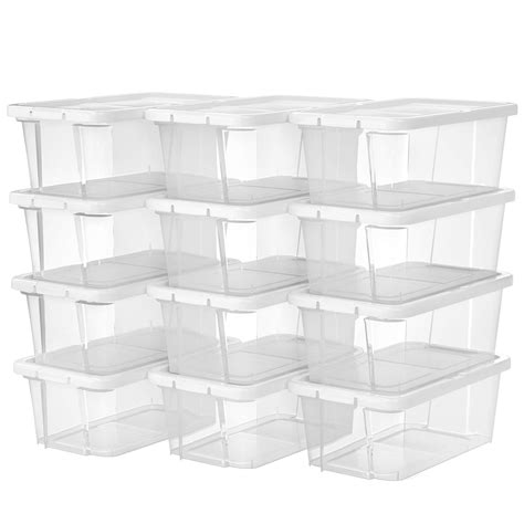SONGMICS Set of 12 Shoe boxes Storage boxes for shoes Shoe storage box ...
