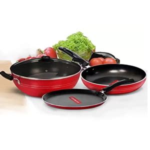 Blueberryâ€™s Premium Nonstick Kadai Tawa Fry Pan Combo Kitchen ...