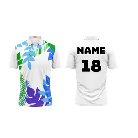 Next Print Customized Polo Neck White Jersey NPTS01