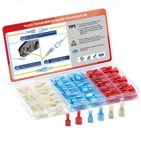 Airic Ul Listed Nylon Spade Quick Disconnect Connectors Kit 22 ...