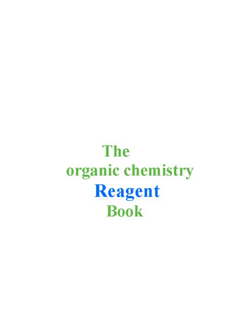 Organic Chemistry Reagent Guide: Comprehensive Index for Mastery - Studocu