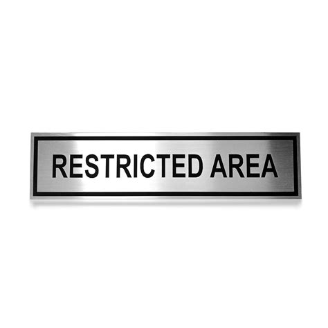 DLCCREATION Restricted Area Silver Stainless Steel Sign Board - Size ...