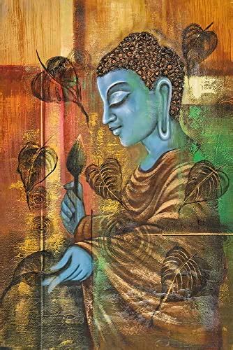 Buy wallpics® Lord Gautam Buddha Painting Poster Fully Waterproof Vinyl ...