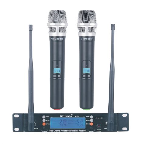 Buy GTD Audio 2x100 Adjustable Frequency Channels UHF Wireless ...