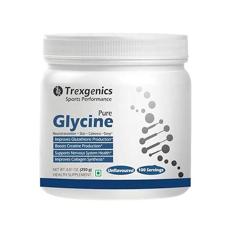 Trexgenics GLYCINE Pure Powder (100 Servings) Neurotransmitter, Skin ...