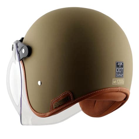 AXOR RETRO JET HELMET - DULL DESERT STORM – Motorizzr