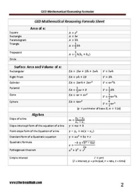 Science Formulas GED 的图像结果