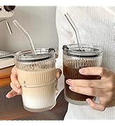 Buy WEZOSHINET Premium Glass Sipper Fruit Juice Milk Tumbler Mug with ...