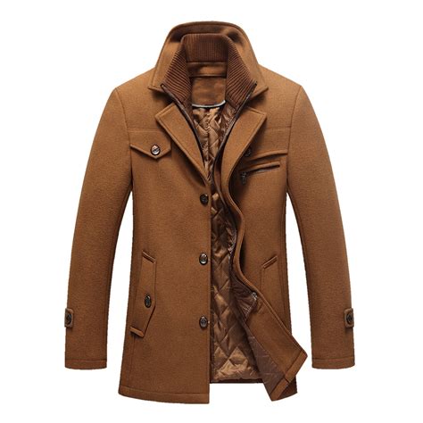 Lavnis Men Winter Thickened Coat Woolen Overcoat India | Ubuy