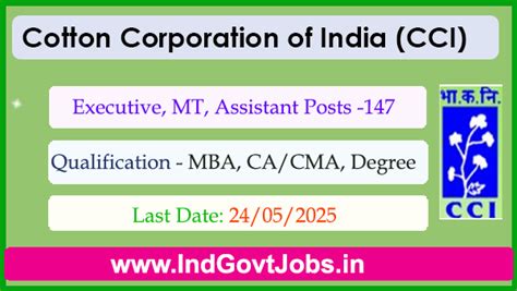 Cotton Corporation Recruitment 2025 Online Form - 147 Executive, MT and ...