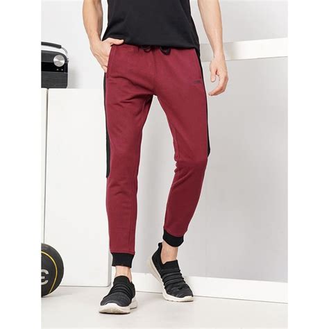 Buy The Indian Garage Co Men Slim Fit Solid Mid-Rise Knitted Joggers Online