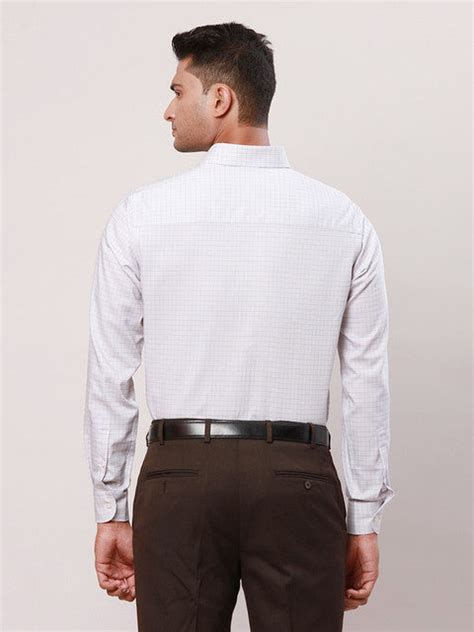 Raymond Men Brown Contemporary Fit Checks Formal Shirt – MyRaymond