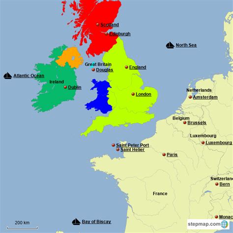StepMap - British Isles - Landkarte für Europe