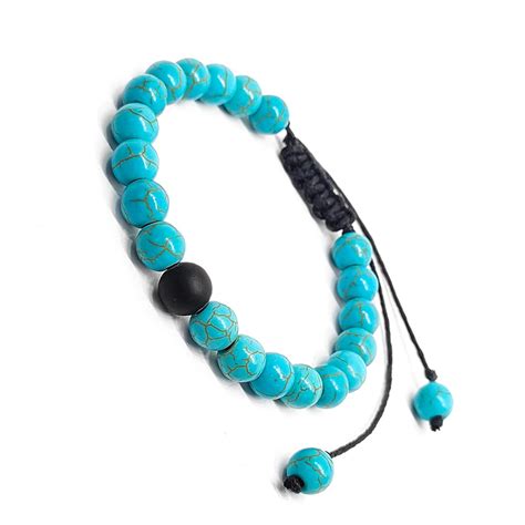 Buy The Bling Stores Phiroza (Firoza/Turquoise) Stone Bracelet 8mm Semi ...