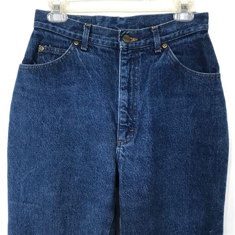 Vintage 90s LL Bean Flannel Lined Blue Jeans / High Rise Waist - Etsy