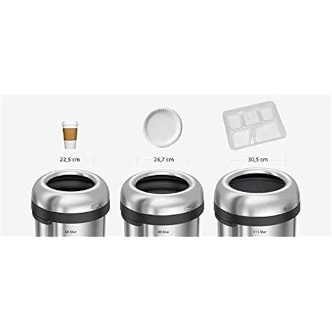simplehuman 115 Liter / 30 Gallon Bullet Open Top India | Ubuy