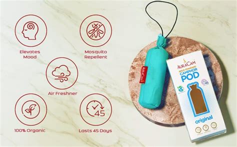 AuraCam Gold Standard Lavender Camphor Pod Set of 2