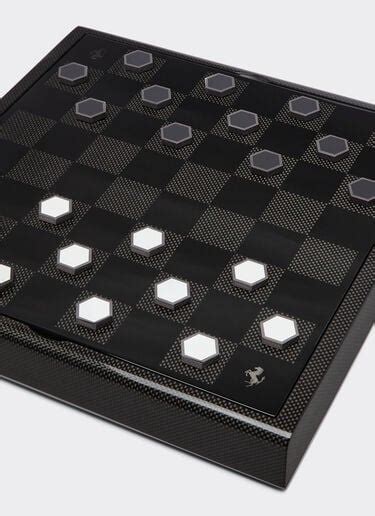 Chessboard in wood and carbon fibre in Black | Ferrari®