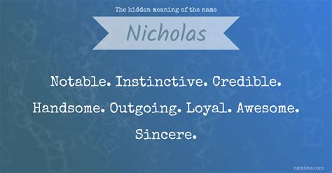 The hidden meaning of the name Nicholas | Namious