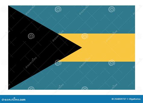 National Flag of the Bahamas. Vector Illustration of Bahamian Flag ...