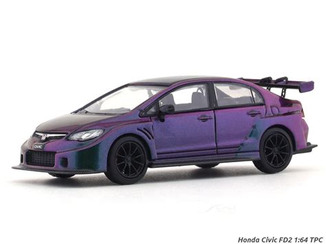 Honda Civic FD2 Black Rims 1:64 TPC diecast scale model collectible ...