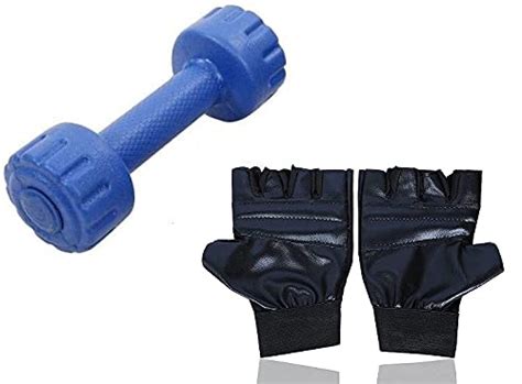 ULTRON Pack of 1 Piece 1KG PVC Dumbbell Filled with and Concrete with 1 ...