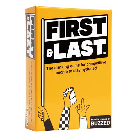 First & Last by Buzzed – The competitive drinking game for adults, From ...