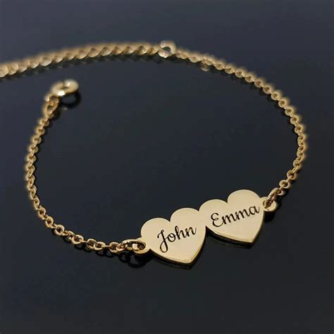 Heart Engraving Couple Bracelet – Artsy Store