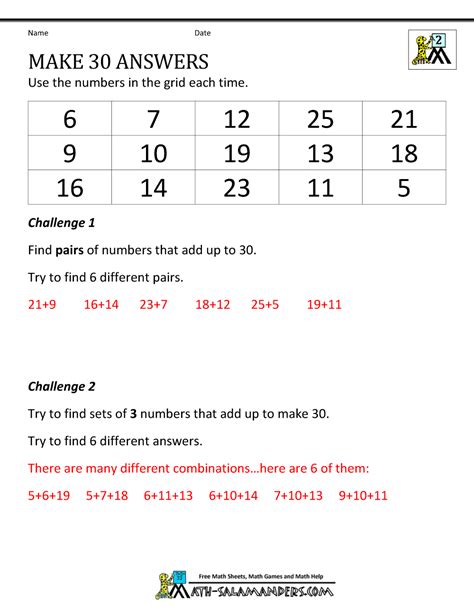 Image result for Second Grade Math Puzzles