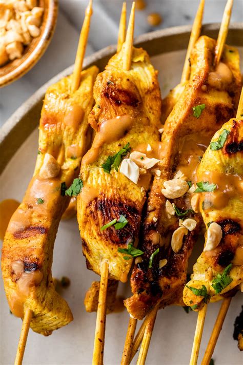 Rooster Satay with Spicy Peanut Sauce Recipe - Insurance