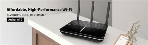 TP-Link 2600 Mbps 5 GHz, Archer A10 Smart WiFi, MU-MIMO, Gigabit ...