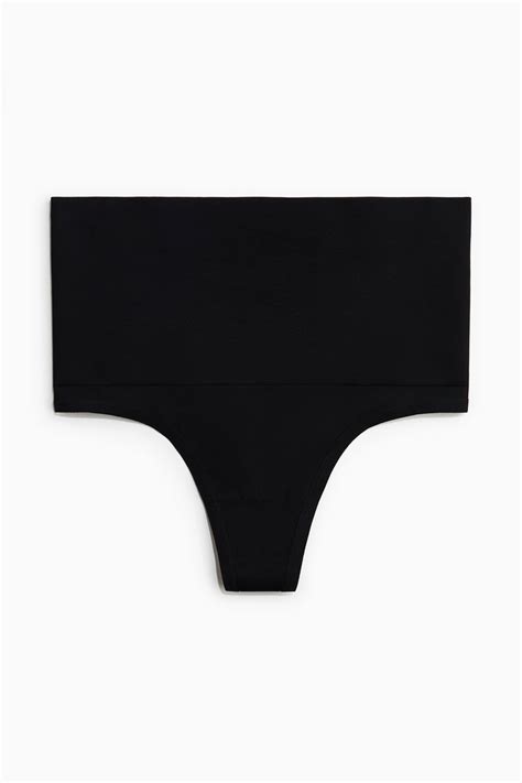 Women's Black 2-pack Medium Shape Thong briefs | H&M IN