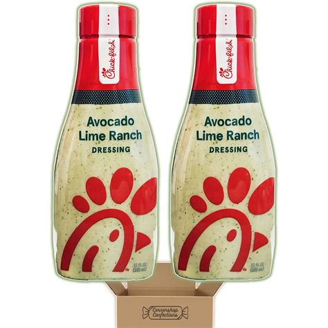 Chick-fil-A Avocado Lime Ranch Dressing, 2 Individually Sealed 12oz ...