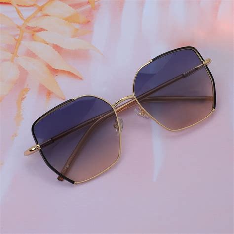 Buy Carlton London Premium Gold with Blue Toned & Polarised Lens ...