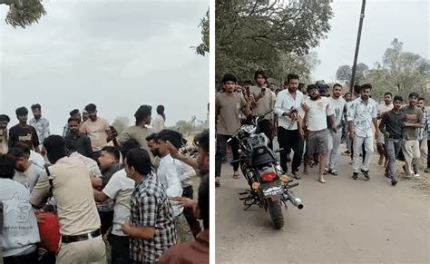 VIDEO: छेड़छाड़ का आरोपी गांव पहुंचा तो टूट पड़े लोग, पुलिस चिल्लाती ...