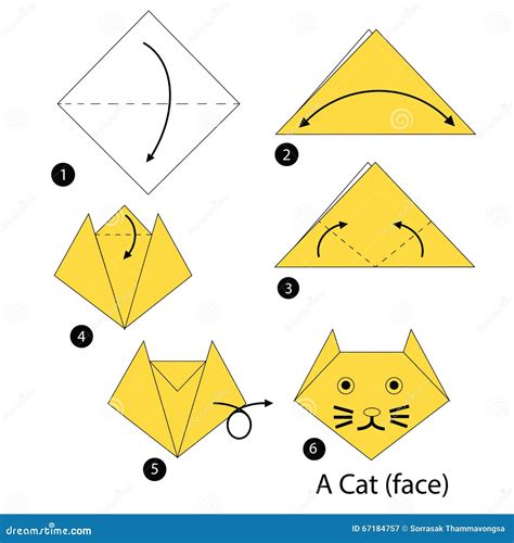 Origami Cat Tutorial 的图像结果
