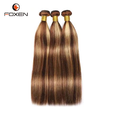 Foxen Wholesale Bundles of Hair P4/27 Human Hair Bundles Straight