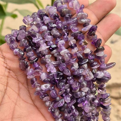 1 STRING/LINE PACK OF UNCUT AMETHYST UNCUT CHIPS BEADS – Madeinindia Beads
