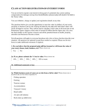 Fillable Online Class Actions Practice Note (GPN-CA): Sample Opt Out ...