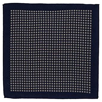 The Tie Hub Pinwheel Blue Floral 100% Wool Pocket Squaer For Men ...