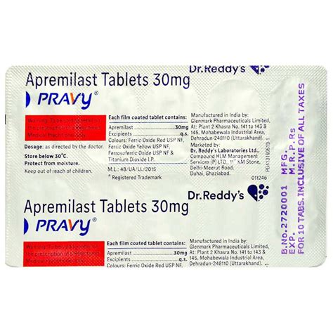 Pravy 30 mg Tablet 10's Price, Uses, Side Effects, Composition - Apollo ...