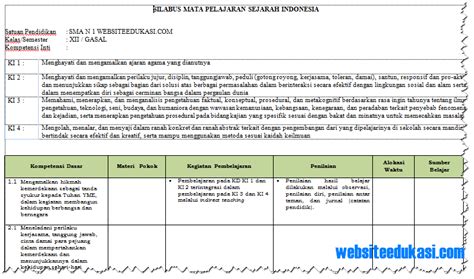 silabus sejarah indonesia kelas 12 pdf