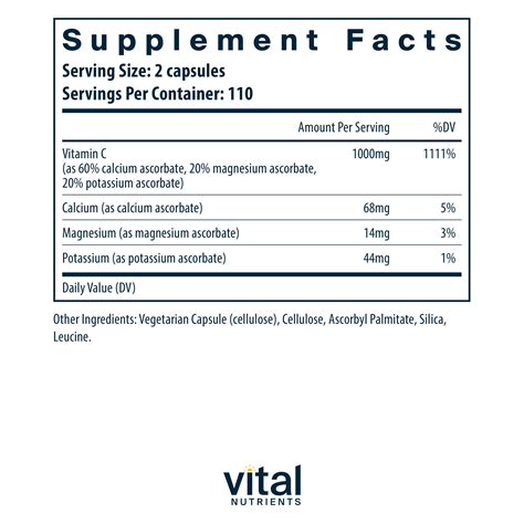Buffered C Vitamin 500mg | High Quality Buffered Vitamin C Capsules