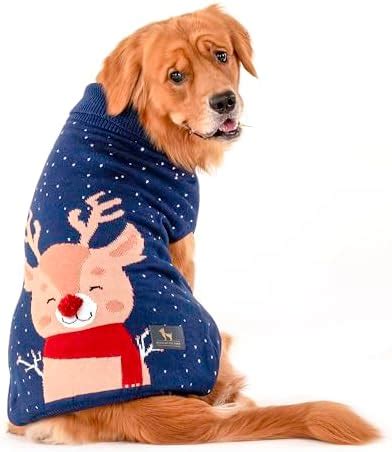HUFT Radiant Rudolph Sweater for Dogs - Blue - 2XL : Amazon.in: Pet ...