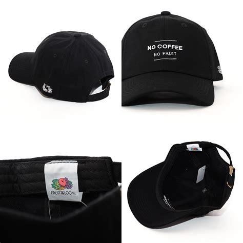 ローキャップ 帽子 メンズ No Coffee / Fruit of the Loom ブラック 80284900-80 ブランドコラボモデル ...