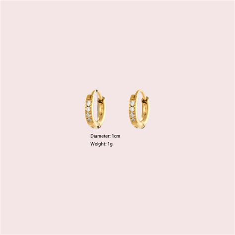 18 KT Gold Plated Dainty Piercing Huggies, Pari – Inaya Accessories