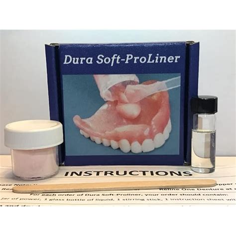 Buy Dura Soft-ProLiner - Denture Reline Kit - Do-It-Yourself Denture ...