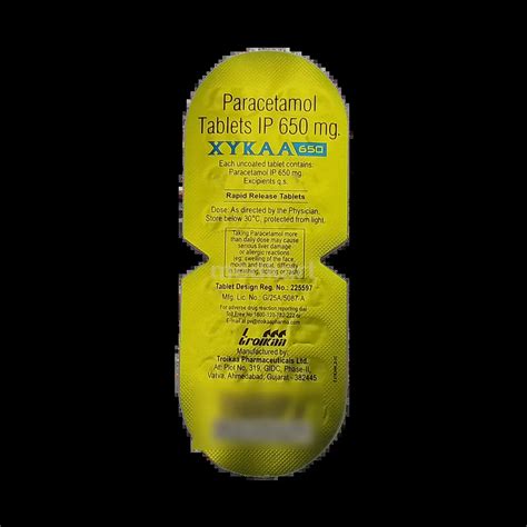 XYKAA RAPID 650MG TABLET 15'S : View Price, Combination and ...